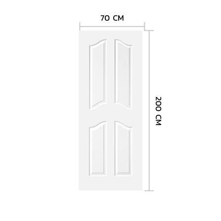 ประตูภายใน HDF ไม่เจาะลูกบิด METRO 403 ยูงทอง 70x200 ซม. สีรองพื้น_3