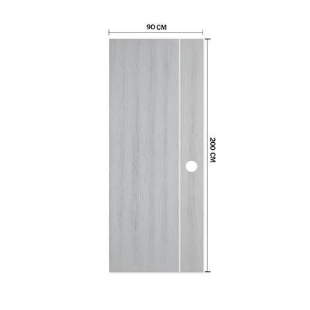 ประตูภายใน HDF เจาะลูกบิด METRO VERONA 001 90x200 ซม. สีรองพื้น_3