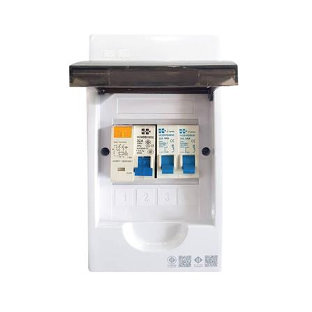 ชุดตู้คอนซูมเมอร์ยูนิต 4 ช่อง พร้อมเมนกันดูด RCBO 32 แอมป์ HI-TEK_0