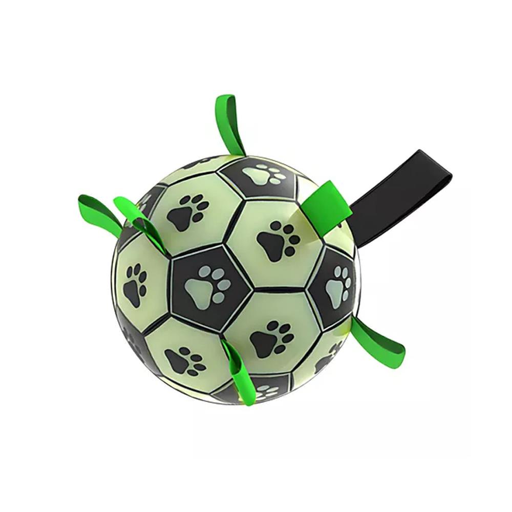 ของเล่นสุนัข MOMOVIDA LUMINOUS FOOTBALL DT-8L สีเขียว