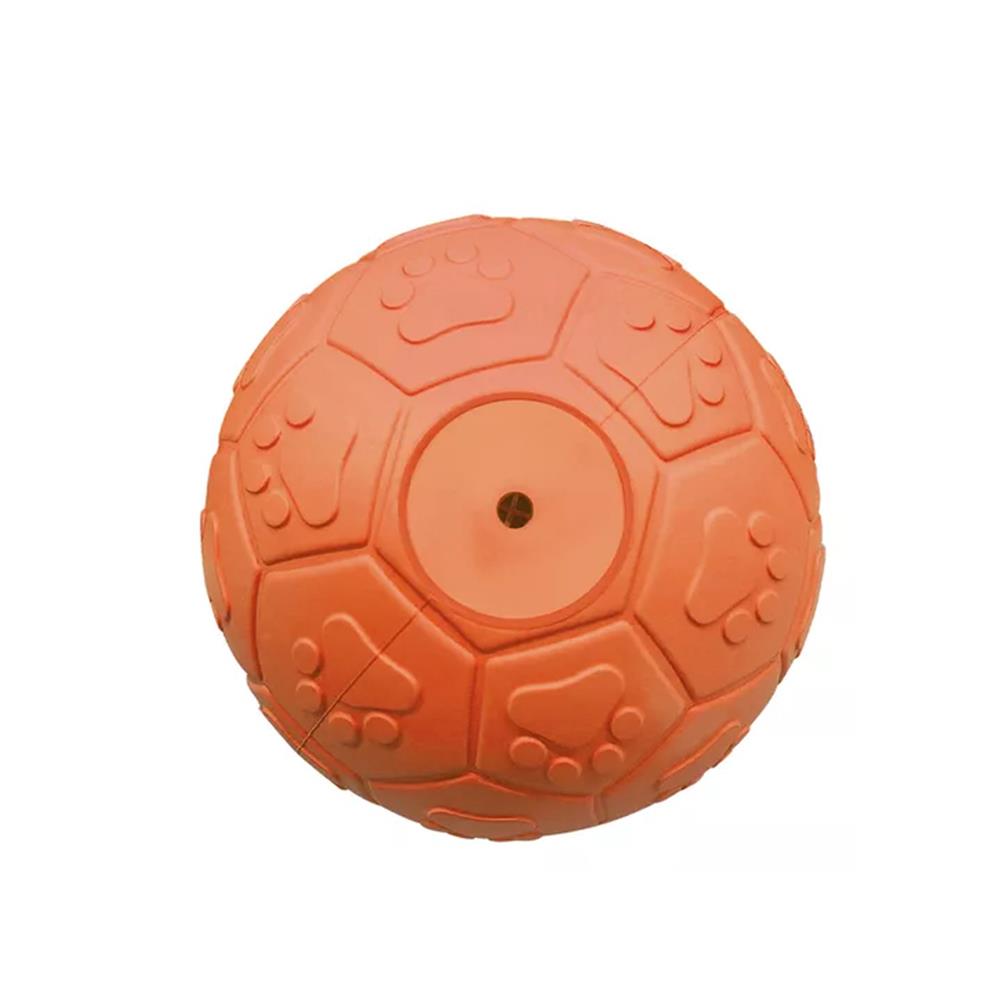 ของเล่นสุนัข MOMOVIDA RUBBER FOOTBALL DT-15L สีส้ม