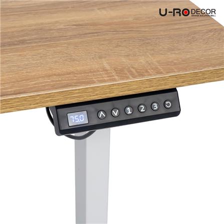 โต๊ะปรับระดับไฟฟ้า U-RODECOR NIKKO 120 ซม. สีโอ๊ค_5