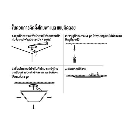 โคมติดลอย LED RACER PANEL ULTRA GLOW 42 วัตต์ 60X60 ซม. DAYLIGHT_4