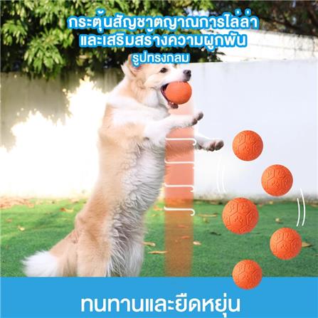 ของเล่นสุนัข MOMOVIDA RUBBER FOOTBAL DT-15L สีม่วง_4