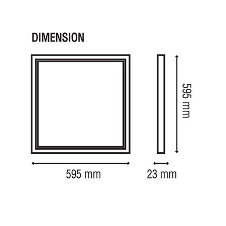 โคมฝังฝ้า LED RACER PANEL ULTRA GLOW 42 วัตต์ 60X60 ซม. DAYLIGHT_4