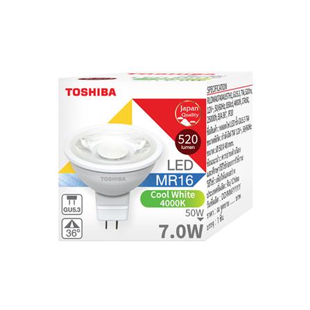 หลอด LED TOSHIBA MR16 4000K 12V 36D 7 วัตต์ COOL WHITE GU5.3_1