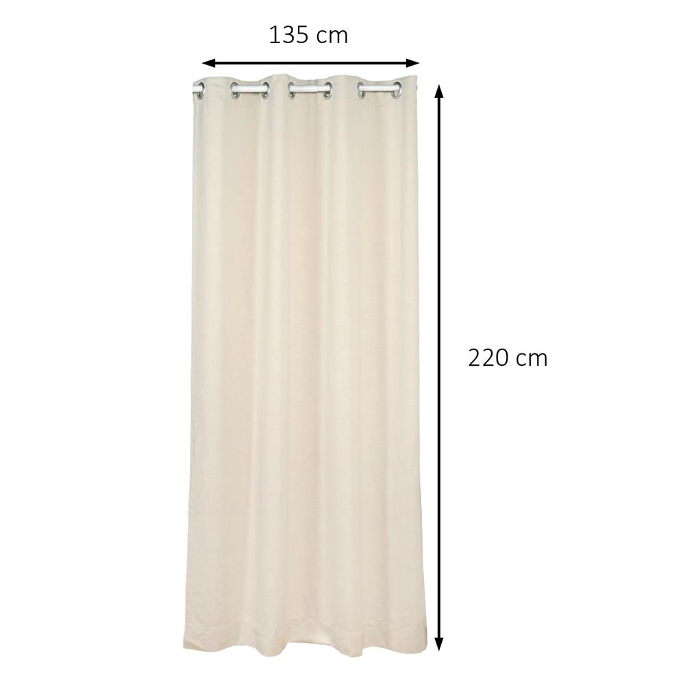 ผ้าม่าน EYELET HOME LIVING STYLE STICK UV 135x220 ซม. สีครีม