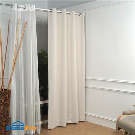 ผ้าม่าน EYELET HOME LIVING STYLE STICK UV 135x220 ซม. สีครีม_4