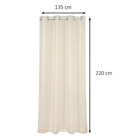 ผ้าม่าน EYELET HOME LIVING STYLE STICK UV 135x220 ซม. สีครีม_6