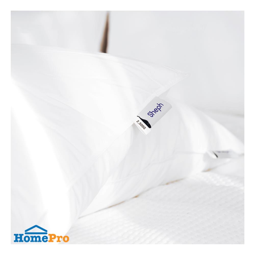 หมอนหนุน ไมโครไฟเบอร์ SHEPH KING 24x35 นิ้ว สีขาว