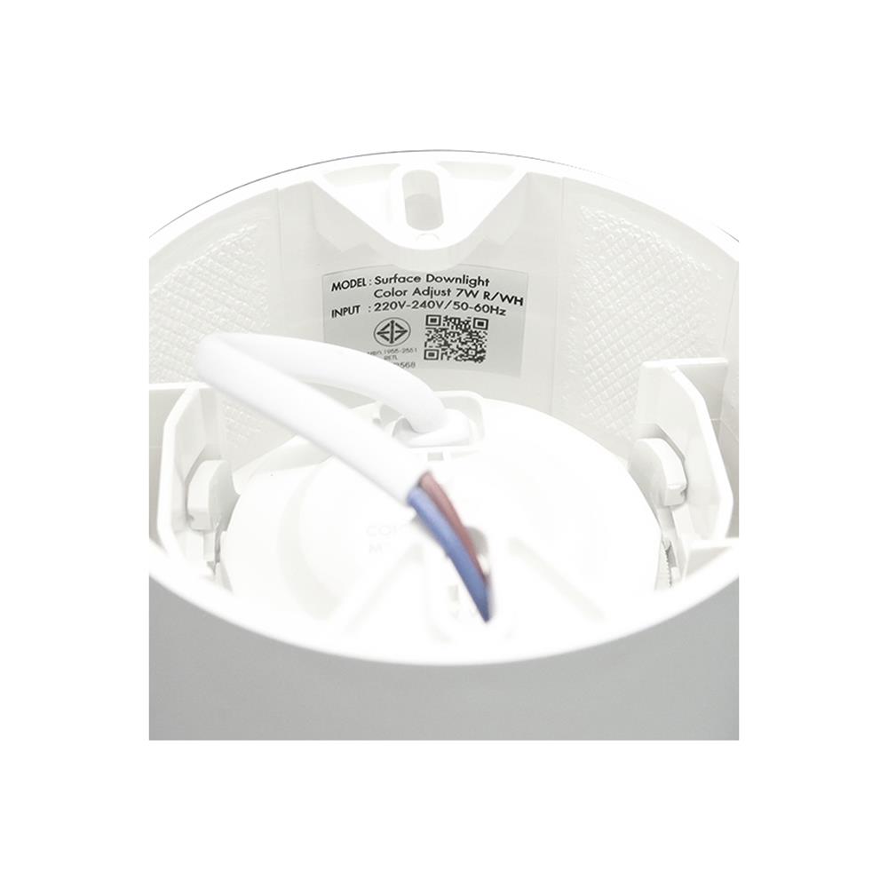 ดาวน์ไลท์ LED RACER ADJUST 4 นิ้ว 7 วัตต์ DAYLIGHT/COOL WHITE/WARM WHITE สีขาว