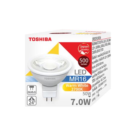 หลอด LED TOSHIBA MR16 2700K 12V 24D 7 วัตต์ WARM WHITE GU5.3_1