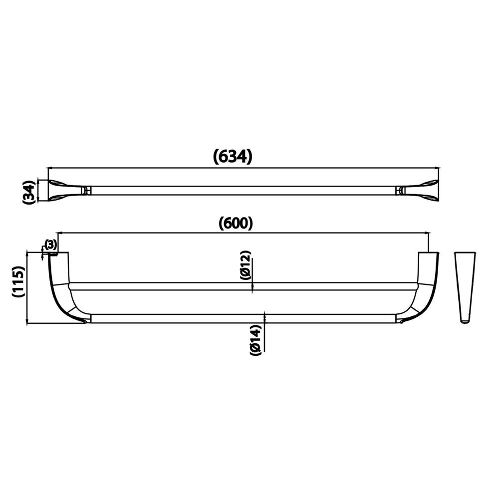 ราวแขวนผ้า COTTO CT0344BGR(HM) สีทอง