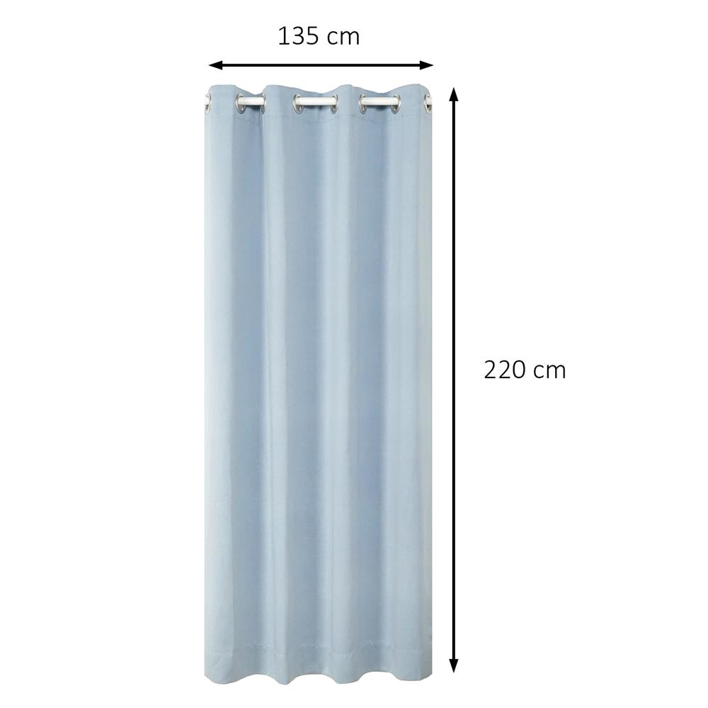 ผ้าม่าน EYELET HOME LIVING STYLE STICK UV 135x220 ซม. สีฟ้า