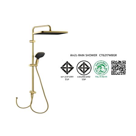 ฝักบัว RAIN SHOWER ผสม COTTO CT6217WBGR สีทอง_2