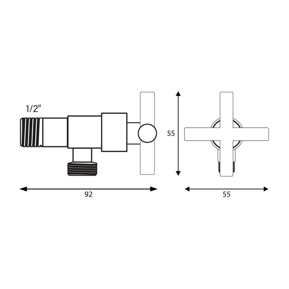 วาล์วฝักบัว 1 ทาง HONS VS1012