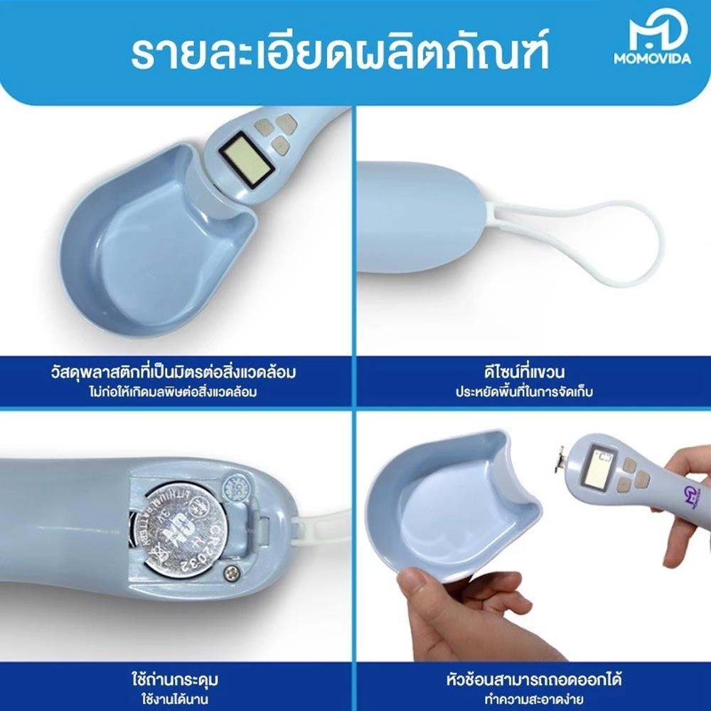 ช้อนตวงอาหาร MOMODIVA PF2 สีฟ้า