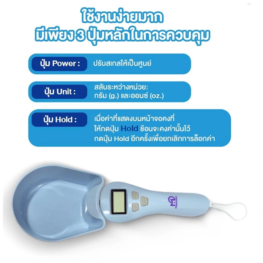 ช้อนตวงอาหาร MOMODIVA PF2 สีฟ้า