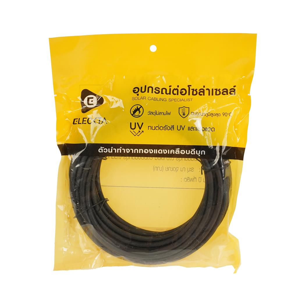 สายโซลาร์เซลล์ PV ELECKTA 1x4 ตร.มม 10 ม. สีดำ