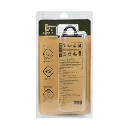 รางปลั๊กไฟ 4 ช่อง 4 สวิตช์ ELECKTA ETDW4664BG 16 แอมป์ 3 ม. สีเทา_6