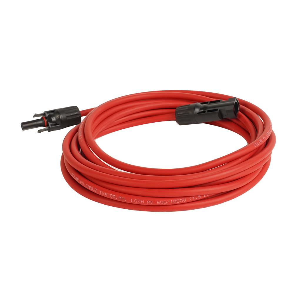 สายโซลาร์เซลล์ MC4 ELECKTA 1x4 ตร.มม. 5 ม. สีแดง