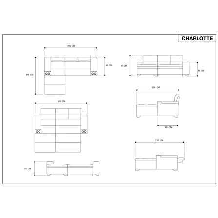โซฟาเข้ามุมซ้าย FURDINI CHARLOTTE สีเทา_6