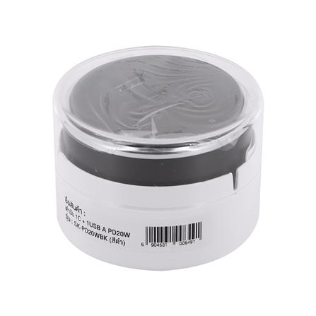 เต้ารับไร้สาย TOSHINO USB TYPE A/C SK-PD20WBK 3 แอมป์ 20 วัตต์ สีดำ_3