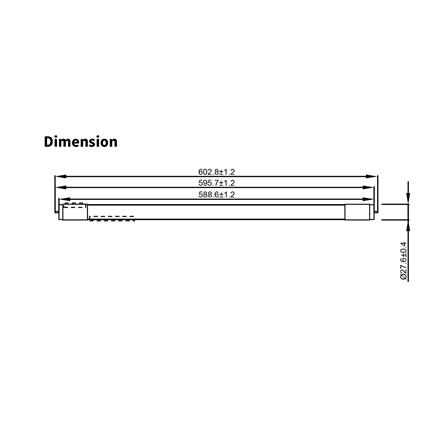 หลอด LED สั้น TOSHIBA T8 PREMIUM G7 SE 7 วัตต์ DAYLIGHT G13_2