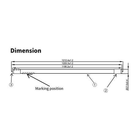 หลอด LED TOSHIBA T8 PREMIUM G7 SE 13 วัตต์ DAYLIGHT G13_2
