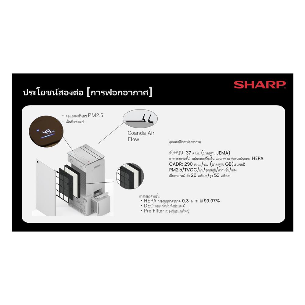 เครื่องขจัดความชื้น SHARP DW-T30FB-W 4.5 ลิตร สีขาว