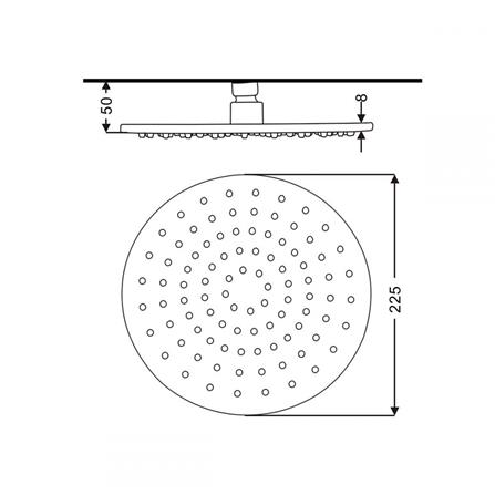 ฝักบัวก้านแข็ง RASLAND OH RA D422-9999_5