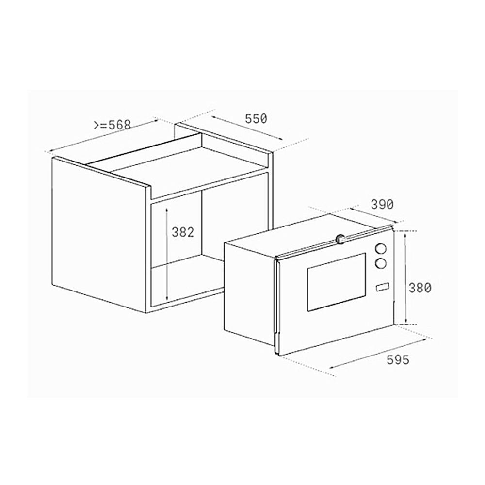 ไมโครเวฟฝังดิจิตอล TEKA ML 825 BK FULLY GLASS