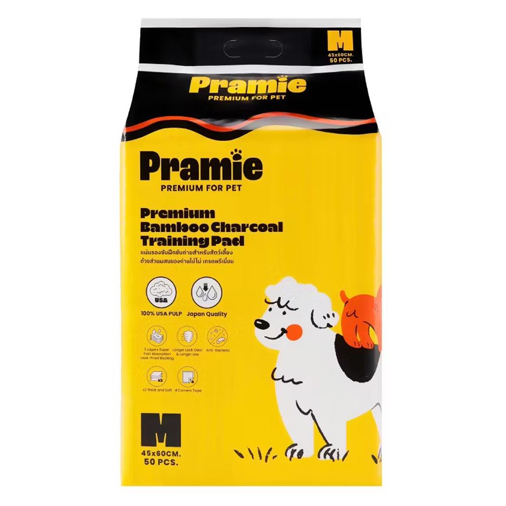 แผ่นรองซับ PRAMIE BAMBOO CHARCOAL PAD SIZE M (50 แผ่น)