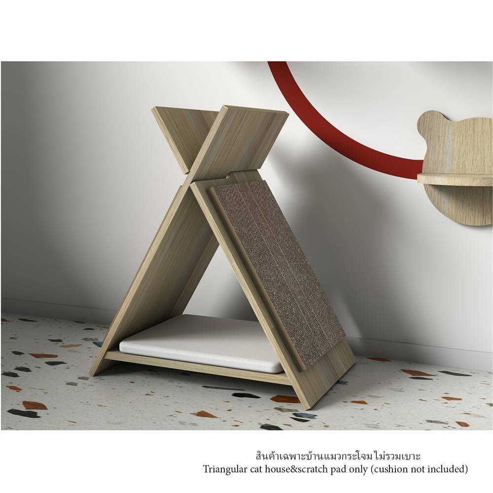 บ้านแมวทรงกระโจมพร้อมที่ลับเล็บ LUVORA CATHOME05W