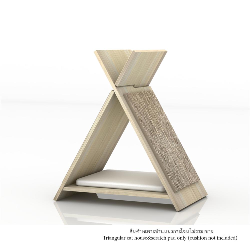 บ้านแมวทรงกระโจมพร้อมที่ลับเล็บ LUVORA CATHOME05W