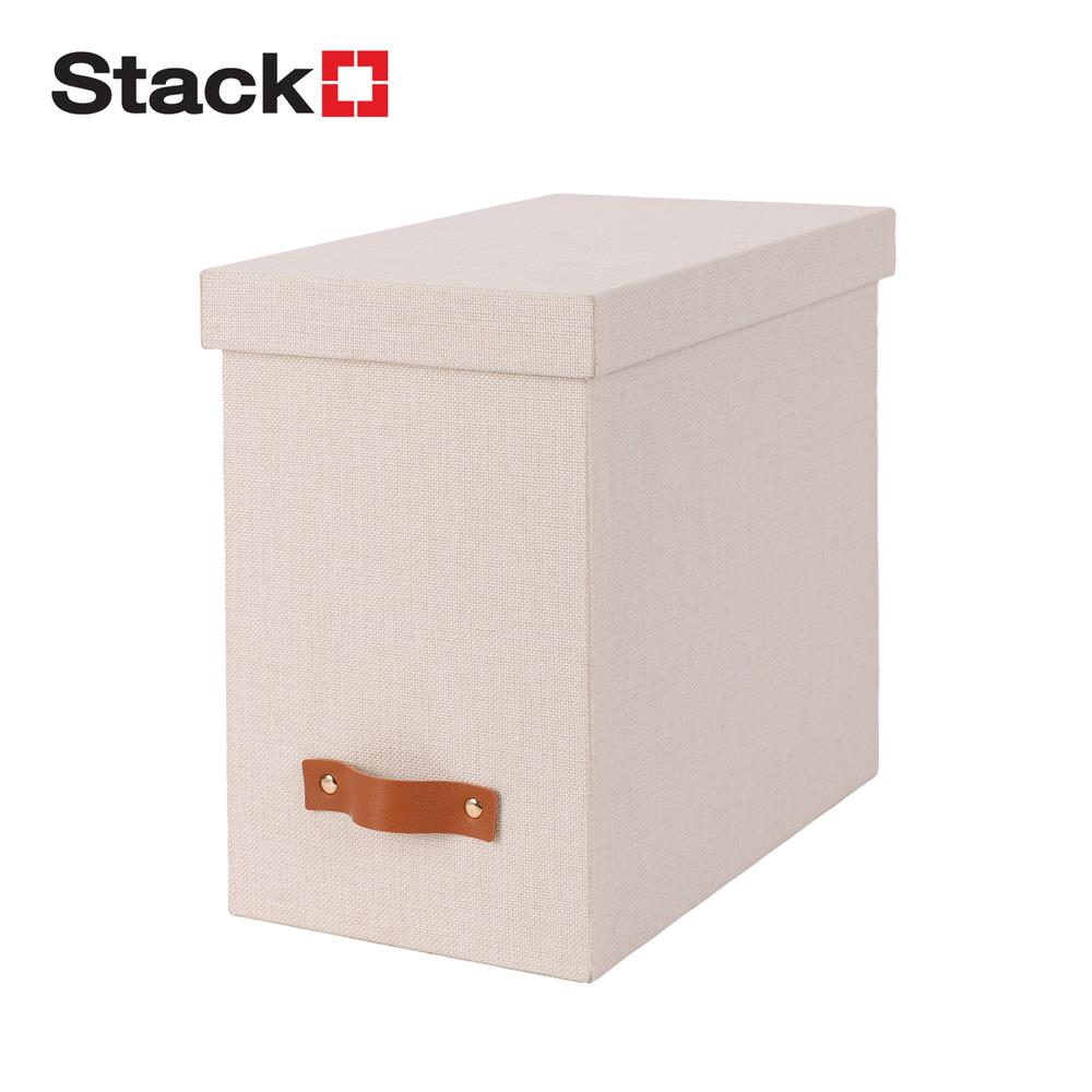 กล่องผ้ามีฝา STACKO COZY 18x31.7x26.5 ซม. สีเบจ