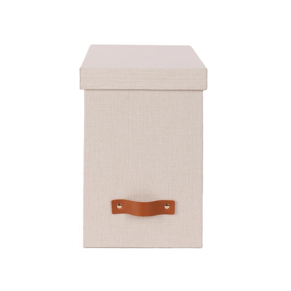 กล่องผ้ามีฝา STACKO COZY 18x31.7x26.5 ซม. สีเบจ