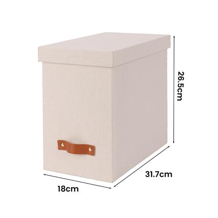 กล่องผ้ามีฝา STACKO COZY 18x31.7x26.5 ซม. สีเบจ_5