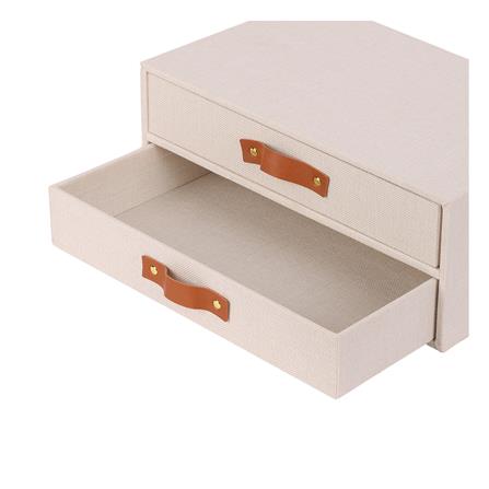 กล่องผ้า 2 ชั้น STACKO COZY 33x25.5x14.2 ซม. สีเบจ_2