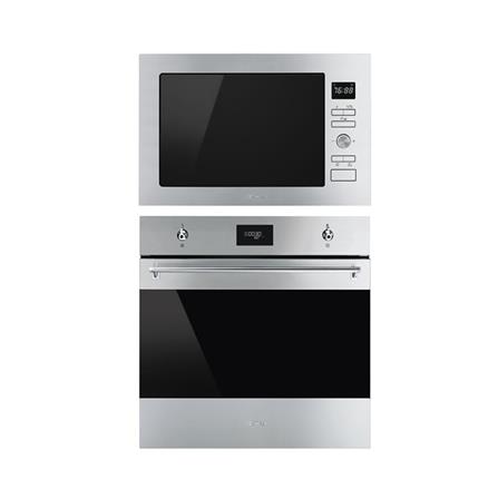 ไมโครเวฟฝัง+เตาอบฝัง SMEG FMI425X+SF6301TVX_0