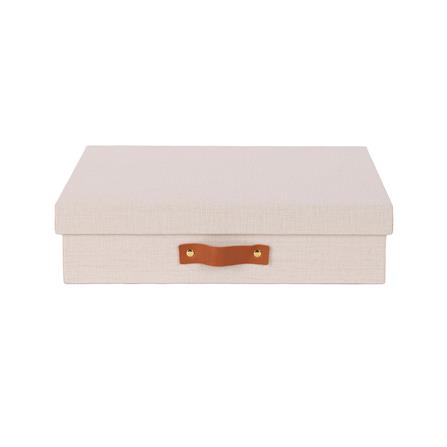 กล่องผ้า 1 ชั้น STACKO COZY 33x25.5x8.5 ซม. สีเบจ_1