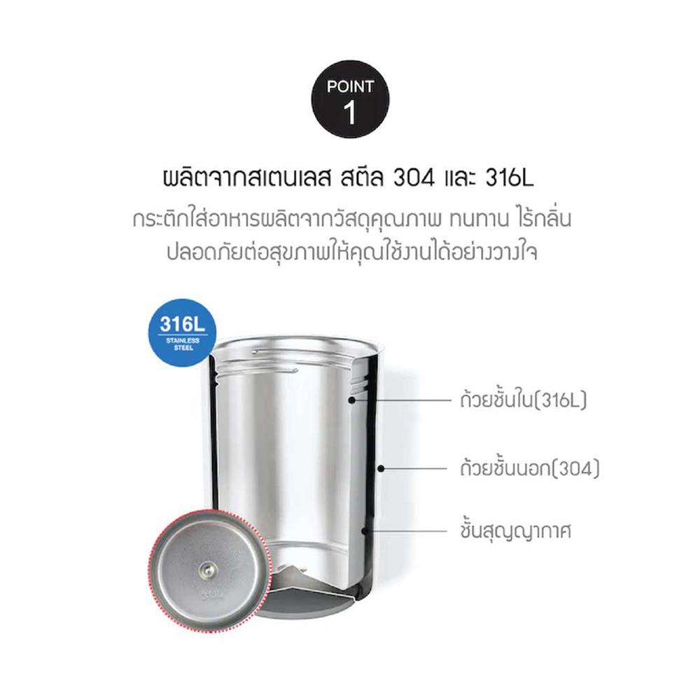 กระติกสุญญากาศ LOCKNLOCK METRO 300 มล. สีเหลือง