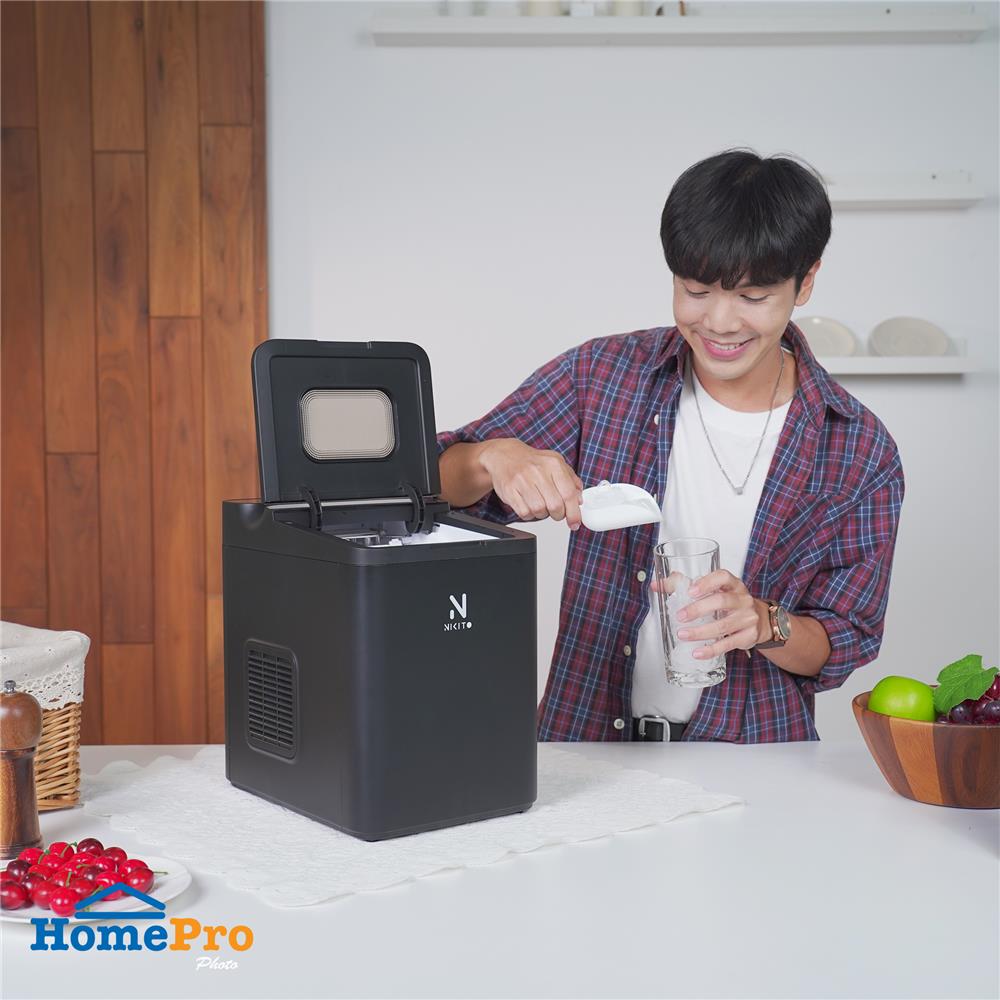 เครื่องทำน้ำแข็งอัตโนมัติ NIKITO NK-IMK สีดำ