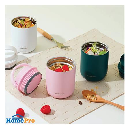 กระติกสุญญากาศ LOCKNLOCK METRO 300 มล. สีชมพู_1