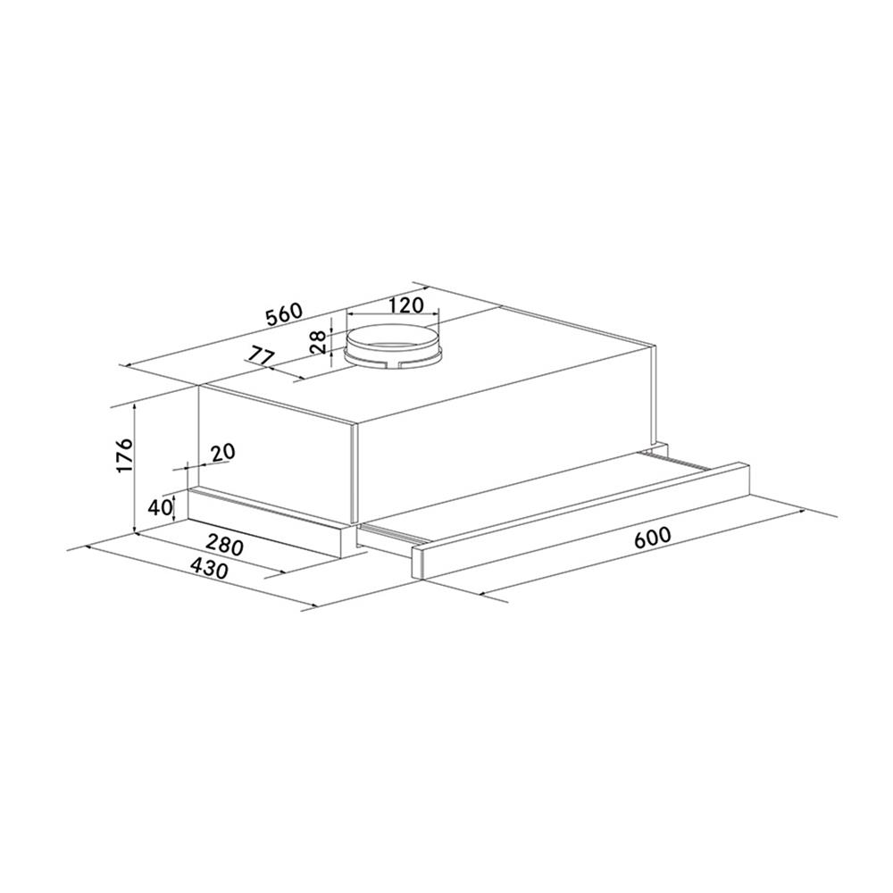 เครื่องดูดควันมาตรฐาน FRANKE FD6002 604 XSV2 60 ซม.