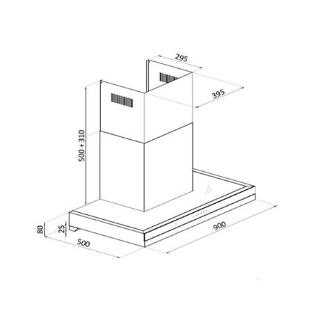 เครื่องดูดควันกระโจม TECNOPLUS HD 90-N3 BLACK 90 ซม._2