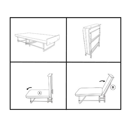เตียงพับพร้อม TOPPER HOME LIVING STYLE 95x195 ซม. สี CASEY_9