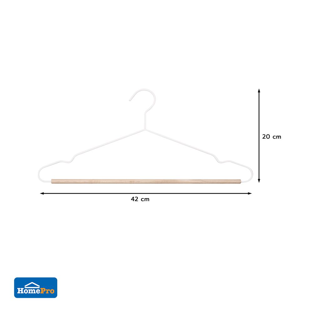 ไม้แขวนเสื้อราวไม้ HL MHW99116 (แพ็ก 3 ชิ้น)