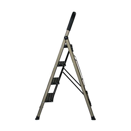 บันไดอะลูมิเนียมทรง A มีมือจับ MATALL 4 ขั้น สีแชมเปญ_1