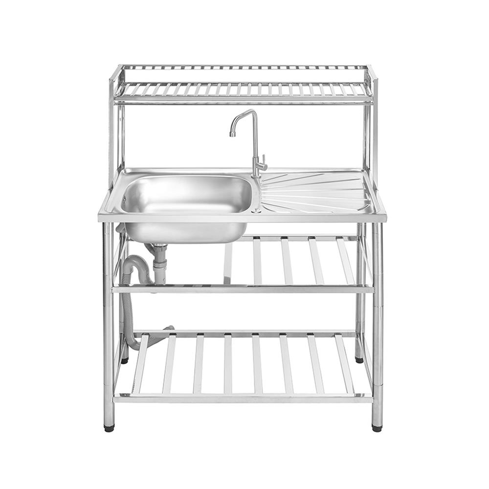 ซิงค์ขาตั้ง 1 หลุม 1 ที่พัก MESTER PSU100 สีเงิน